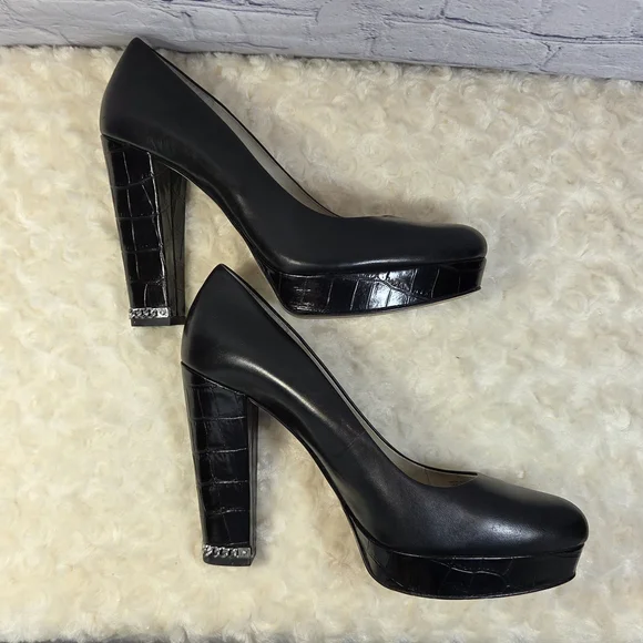 Michael Kors Black Leather Heels - Picture 6 of 9
